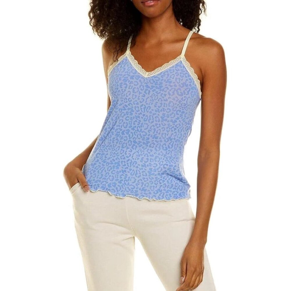 NWT! Honeydew Aiden Microfiber & Lace Lounge Camisole Cami L Cove Leopard